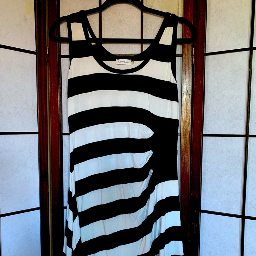 Striped sleeveless dress